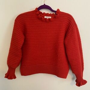 Madewell ruffle sleeve sweater